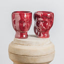 Vaso decorativo in ceramica Lui & Lei Caltagirone colore rosso