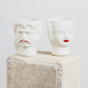 Vaso Rossetto e baffi Caltagirone