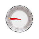 Piatto ceramica Fortuna da dessert con dettaglio decorativo