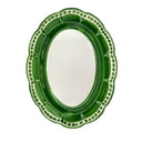 Piatto ovale da portata I Colorati verde, finitura lucida e forma ovale.
