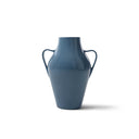 Vaso in ceramica di design Quartara colore blu vista frontale