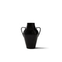 Vaso in ceramica Quartara nero formato medio su sfondo bianco